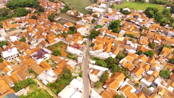 Letecký Záznam Vesnice Okraji Města Bandung Provincie Západní Jáva Indonésie — Stock video