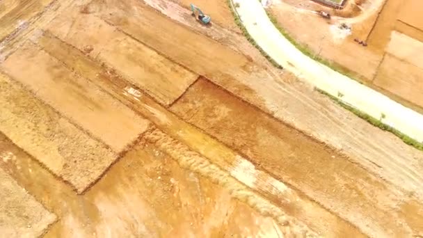 Hyper Lapse Route Sinueuse Nivelé Terrain Dans Zone Industrielle Paysage — Video