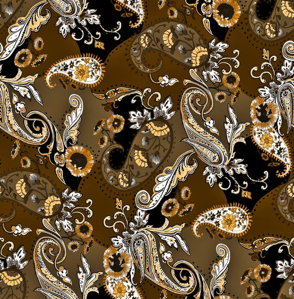 Paisley Seamless Pattern Fabric Design - Stock-foto
