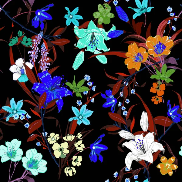 Λουλούδια Ακουαρέλα Εικόνα Χειροκίνητη Σύνθεση Σχεδιασμός Για Κάλυμμα Ύφασμα Ύφασμα — Φωτογραφία Αρχείου