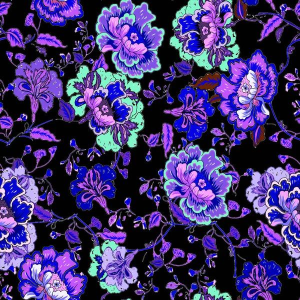 Fleurs Aquarelle Illustration Composition Manuelle Conception Pour Couverture Tissu Textile — Photo