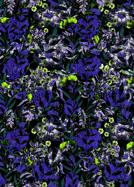 Flores Ilustración Acuarela Composición Manual Diseño Para Cubierta Tela Textil —  Fotos de Stock