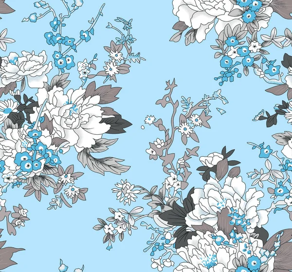 Bloemen Aquarel Illustratie Handmatige Samenstelling Ontwerp Voor Deksel Stof Textiel — Stockfoto