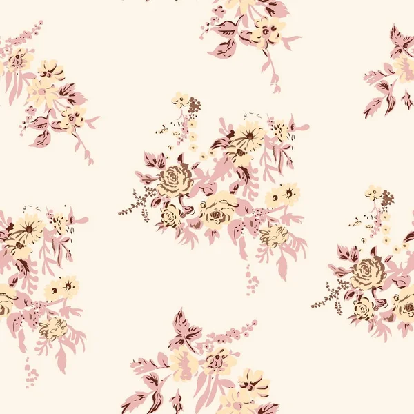 Flores Ilustración Acuarela Composición Manual Diseño Para Cubierta Tela Textil —  Fotos de Stock