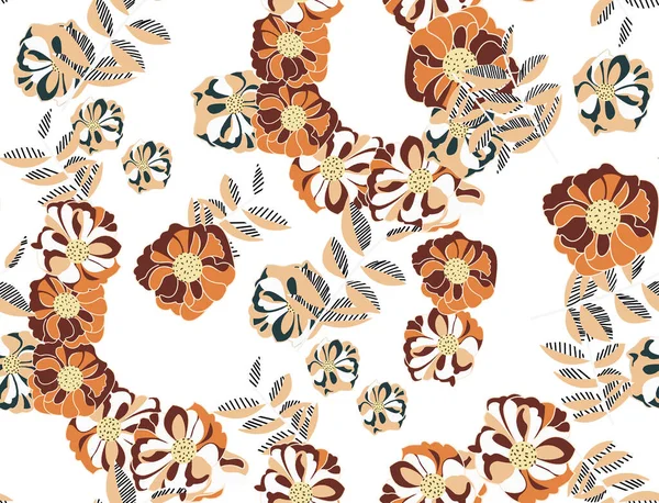 Abstract Bloemen Luipaard Paisley Aquarel Illustratie Handmatige Samenstelling Ontwerp Voor — Stockfoto