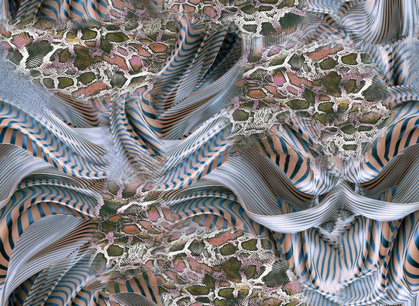 Abstrakt Blumen Leoparden Aquarell Illustration Manuelle Zusammensetzung Design Für Einband — Stockfoto
