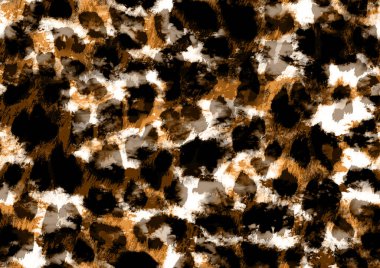 Kusursuz Sonu Olmayan El Boyası Soyut Leopar Derisi Geometrik Yazdırma Deseni Renkli Bağlantı Arkaplanı