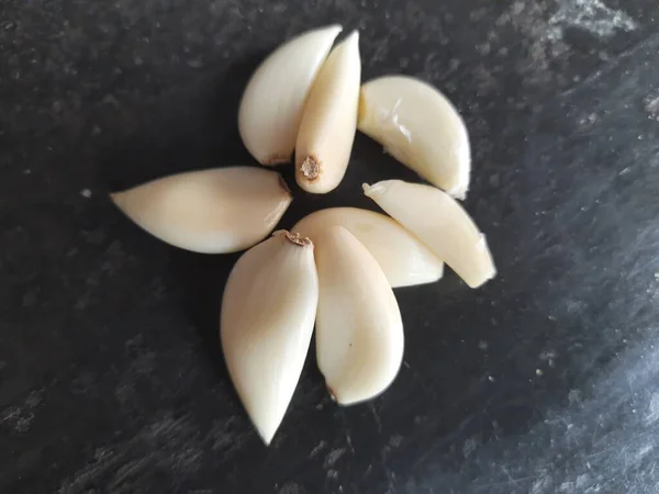 Knoblauch Allium Sativum Ist Eine Art Aus Der Zwiebelgattung Allium — Stockfoto