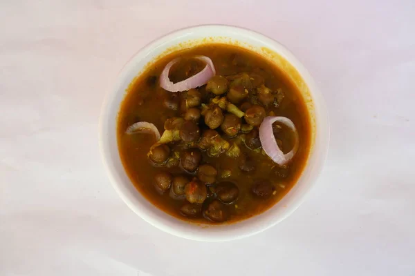 Det Chana Masala Kryddiga Kikärter Traditionella Nordindiska Huvudrätt Recept Den — Stockfoto