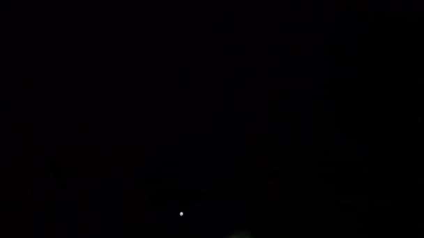 Блискавка Вражає Темряві Дощової Ночі Чудовий Вигляд Блискавки Блискавка Спалахує — стокове відео