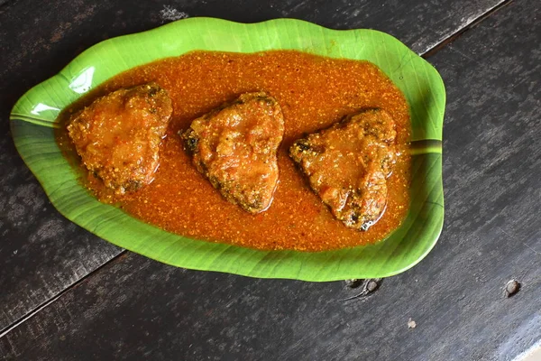 Finom Indiai Curry Hagyományos Ázsiai Hal Curry Étel Indiai Konyha — Stock Fotó