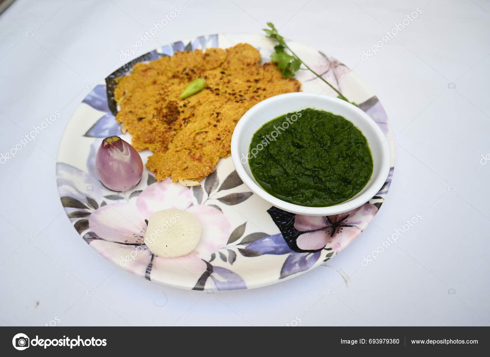 Makki Roti Sarson Sag Corn Floor Flat Bread Mustard Greens Stock Photo ...