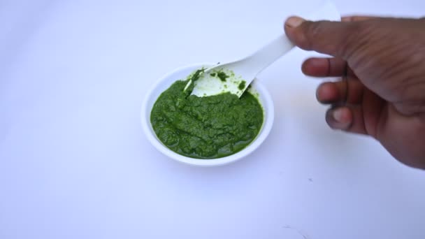 芥末绿 芥菜叶绿素区富含维生素和矿物质 你的身体需要这些才能保持健康 它在旁遮普邦非常流行 Sarso Sag — 图库视频影像