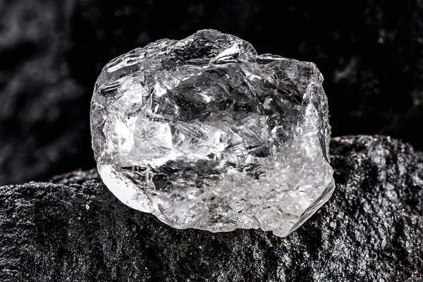 Piedra Diamante Grande Sin Cortar Estado Natural Dentro Una Mina — Foto de Stock