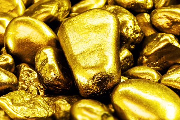 Konsistens Med Många Guld Glänsande Gyllene Ädelstenar Konceptuell Tapet Förmögenhet — Stockfoto
