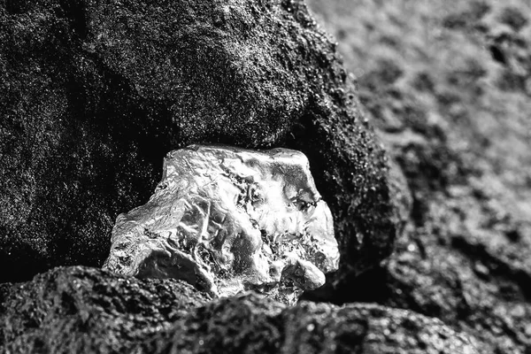 Platynowy Samorodek Kopalni Odkrywkowej Kamień Szlachetny Koncepcja Górnictwa — Zdjęcie stockowe
