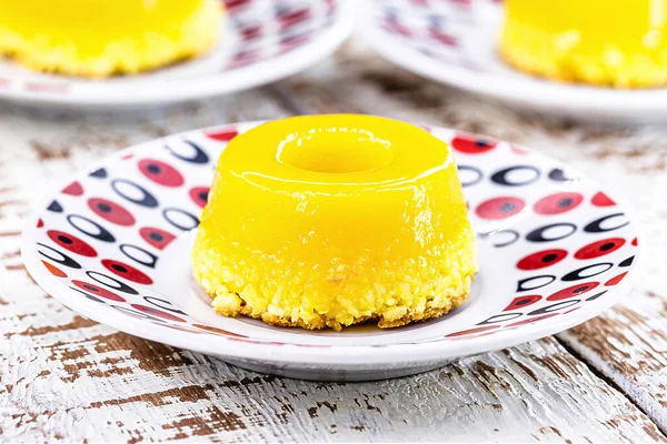 Cukierki Żółtka Jaj Zwane Quindim Brazylii Brisas Liz Portugalii Tartym — Zdjęcie stockowe