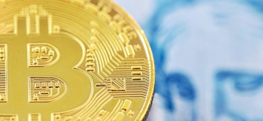 Bitcoin ve Brezilya para birimi, Ticaret Komisyoncuları konsepti - 2023, DREX, Brezilya dijital para birimi, Brezilya sanal para birimi madenciliği.