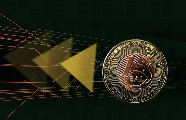 Real X or DREX, Brazilian digital currency, Brazilian digital bitcoin currency from the Central Bank of Brazil, used as the digital version of the Brazilian real, lines and graphics, technology effect, background