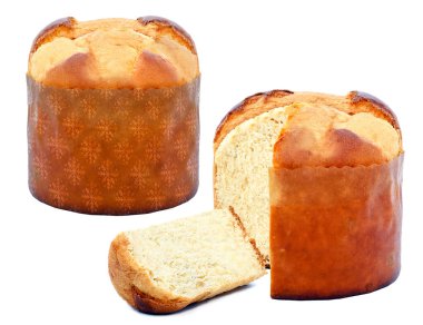 panettone, traditional italian and brazilian sweet bread clipart