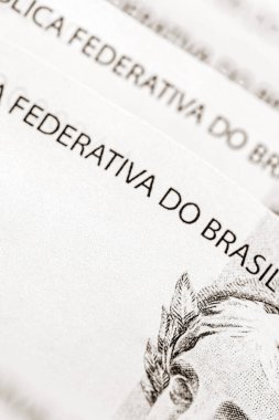 200 reais banknot, Brezilya 'dan gelen para, ekonomi konsepti