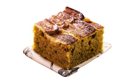 Egan muzlu ekmek ya da organik muz, tarçın ve yulaf ezmesi ile yapılmış kek. Brezilya 'dan geleneksel ev yapımı kek, fırınlarda satılıyor.