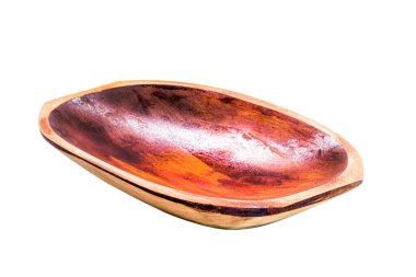 Brezilya 'dan dekoratif yemek sepeti, fotoğraf baskısı için beyaz arkaplanda izole edilmiş ekmek sepeti.