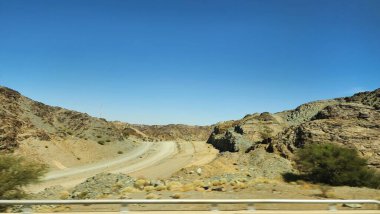 İsrail 'in kuzeyindeki Negev Çölü' nün güzel manzarası