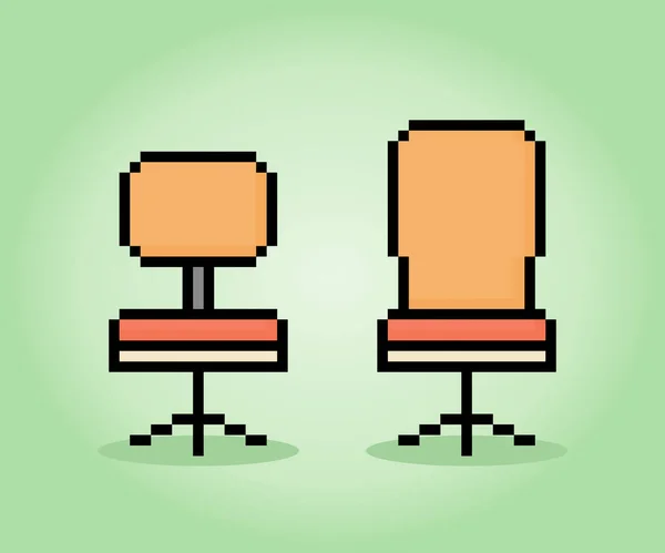 Cadeira Moderna Pixel Bits Ilustração Vetorial Para Ativos Jogo —  Vetores de Stock