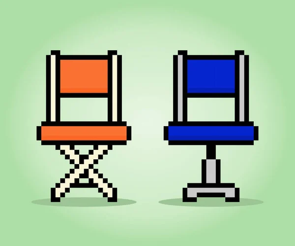 Cadeira Moderna Pixel Bits Ilustração Vetorial Para Ativos Jogo —  Vetores de Stock