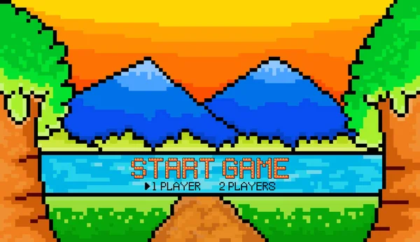 Menu Fundo Pixel Bits Jogos Para Ativos Jogo Padrões Ponto —  Vetores de Stock