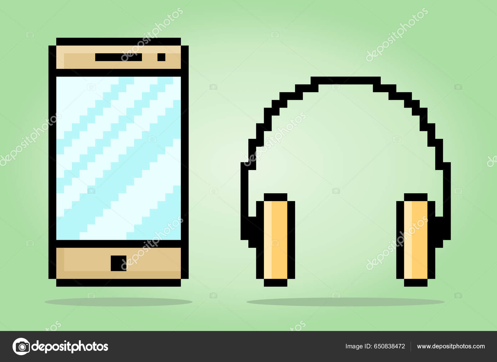 Bit Pixel Modern Hardware Technology Smartphone Headphone Icon Pixels