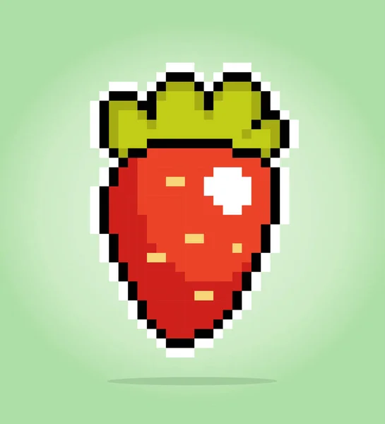 Fruits pixel art collection graphics Royalty Free Vector