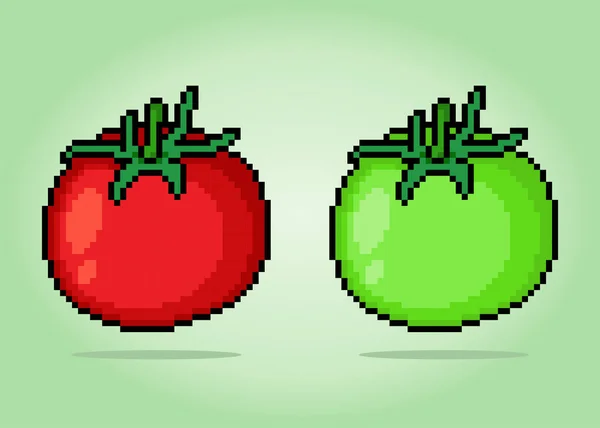 토마토 자산을 삽화와 무늬를 — 스톡 벡터