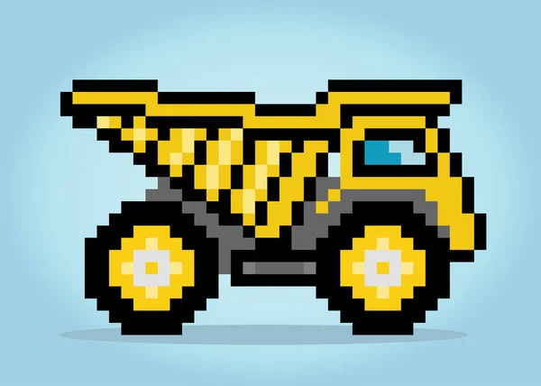 Bit Pixel Großer Lkw Autopixel Der Vektorabbildung Für Spielobjekt Oder — Stockvektor