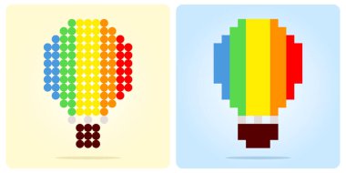 Sıcak hava balonu pikselleri. 8 bitlik oyun varlıklarının vektör çizimi. Çapraz dikiş deseni veya boncuk desen vektörü