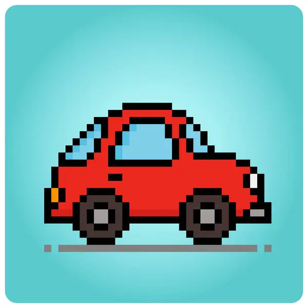 Bit Piksel Klasik Araba Vektör Illüstrasyonunda Oyun Varlıkları Için Mini Telifsiz Stok Vektörler