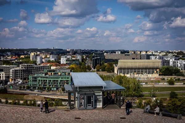 Vilnius Litva Září 2022 Panorama Severní Části Města Pohled Vrchu — Stock fotografie