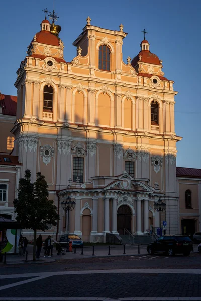 Vilnius Lithuania September 2022 Fasade Gereja Barok Santo Kazimiero Svento — Stok Foto