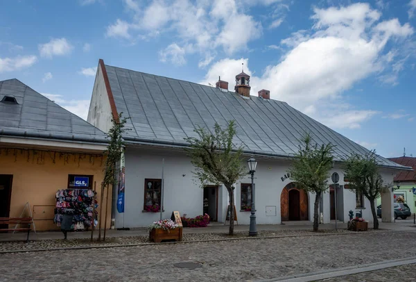 Stary Sacz Πολωνία Ιουλίου 2023 Ιστορικά Σπίτια Στην Πλατεία Της — Φωτογραφία Αρχείου