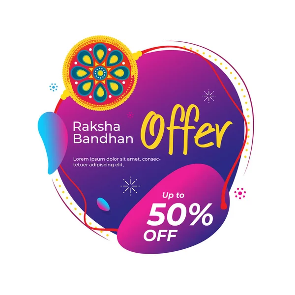 stock vector Raksha Bandhan Offer Banner vector illustration