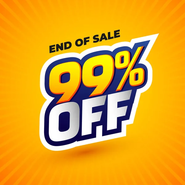 Sezon sonunda indirimli etiketlerle birlikte% 90 indirimli satış pankartı tasarım vektör şablonu