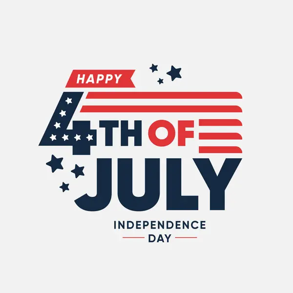 4 Temmuz Amerika Bağımsızlık Günü Kutlama Vektörü Şablon Tasarım Çizimi