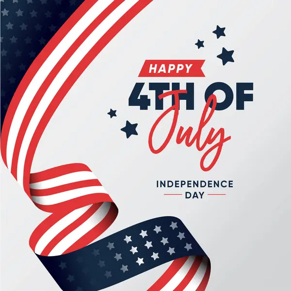 4 Temmuz Amerika Bağımsızlık Günü Kutlama Vektörü Şablon Tasarım Çizimi