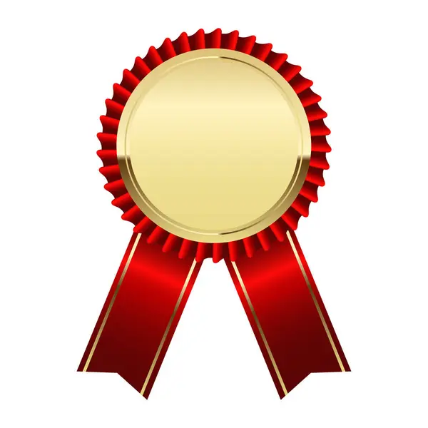 Ödül rozeti kırmızı kurdeleli