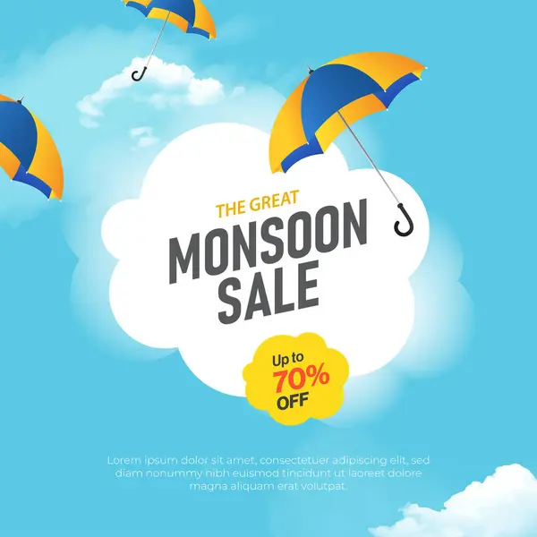 Muson satışı sancak tasarımı vektör illüstrasyonu