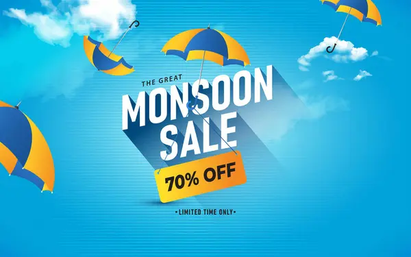 Muson satışı sancak tasarımı vektör illüstrasyonu