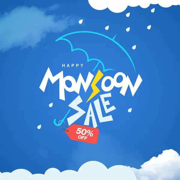 Muson satışı sancak tasarımı vektör illüstrasyonu