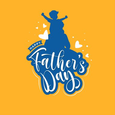 Babalar Günü kart tasarımı vektör çizimi