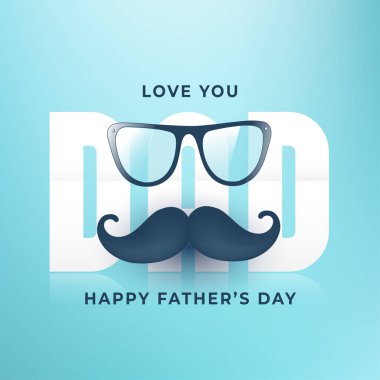 Babalar günü kartında baba ve çocuk var.
